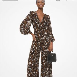 Michael Kors Floral Wide-Leg Jumpsuit